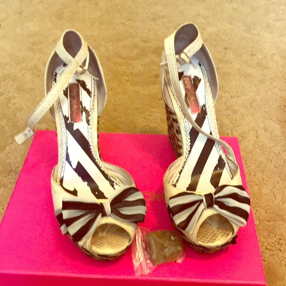 Betsey Johnson wedge sandals.